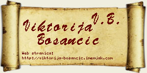 Viktorija Bosančić vizit kartica